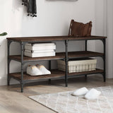 vidaXL Shoe Bench 70x38.5x49 cm Engineered Wood Black