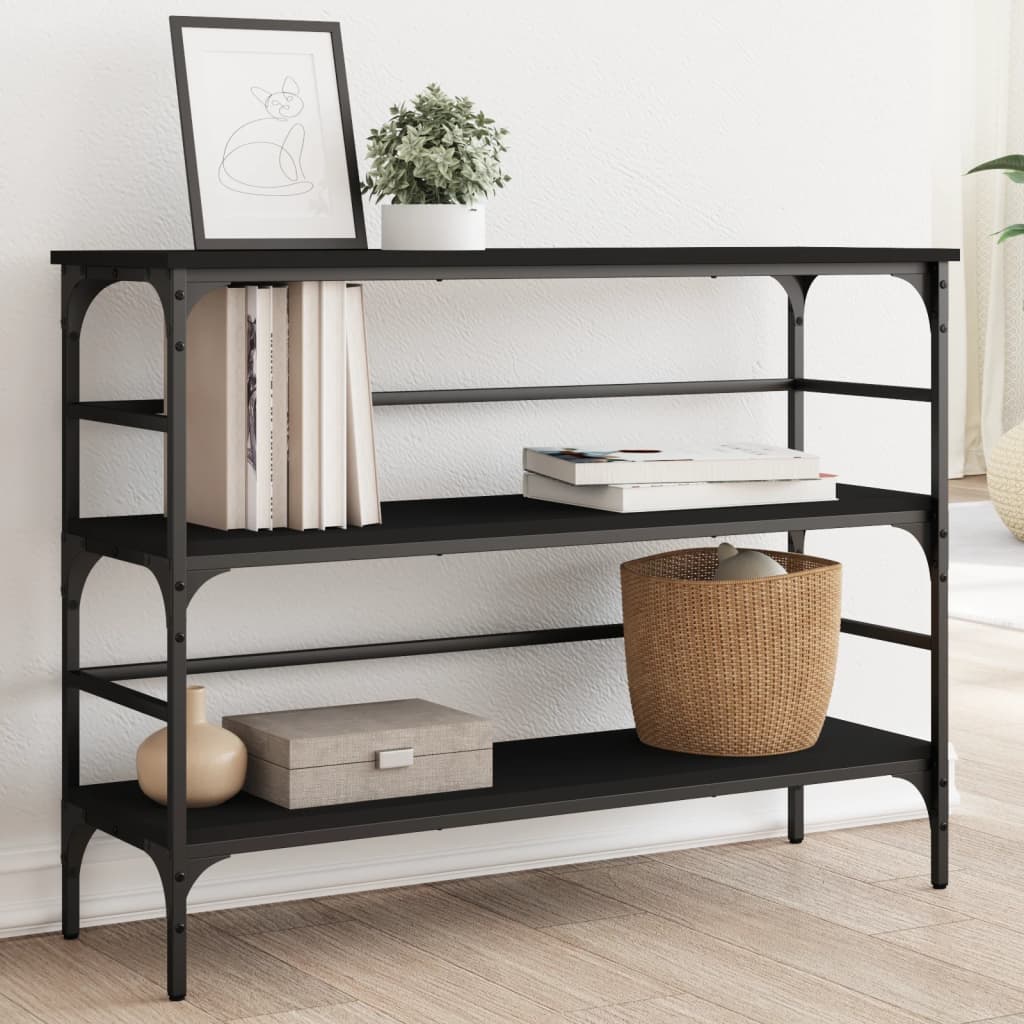 vidaXL Console Table 100x32x75 cm Engineered Wood Black