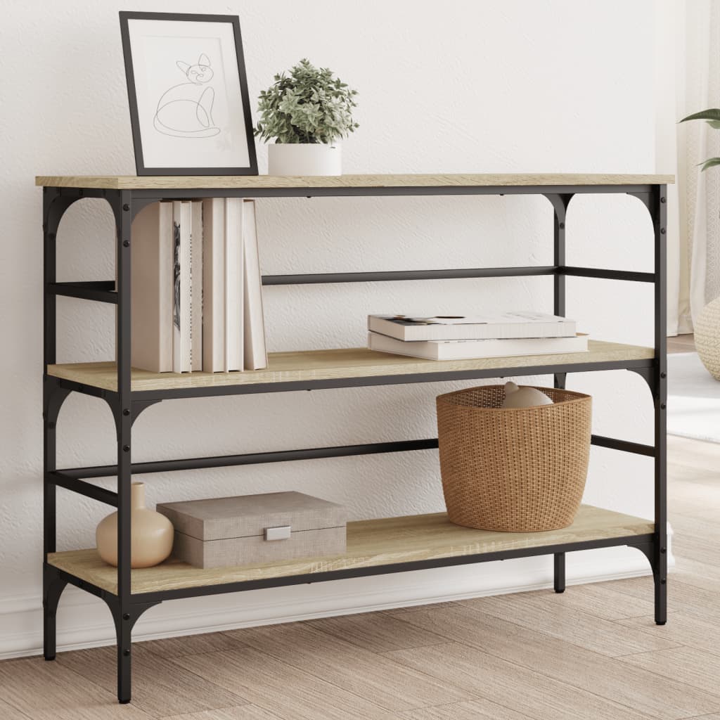 vidaXL Console Table 100x32x75 cm Engineered Wood Black