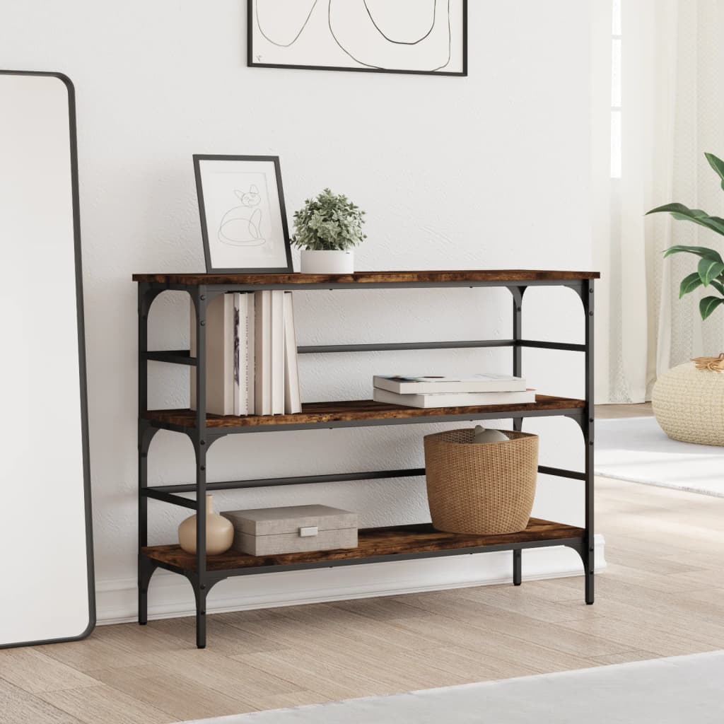 vidaXL Console Table 100x32x75 cm Engineered Wood Black