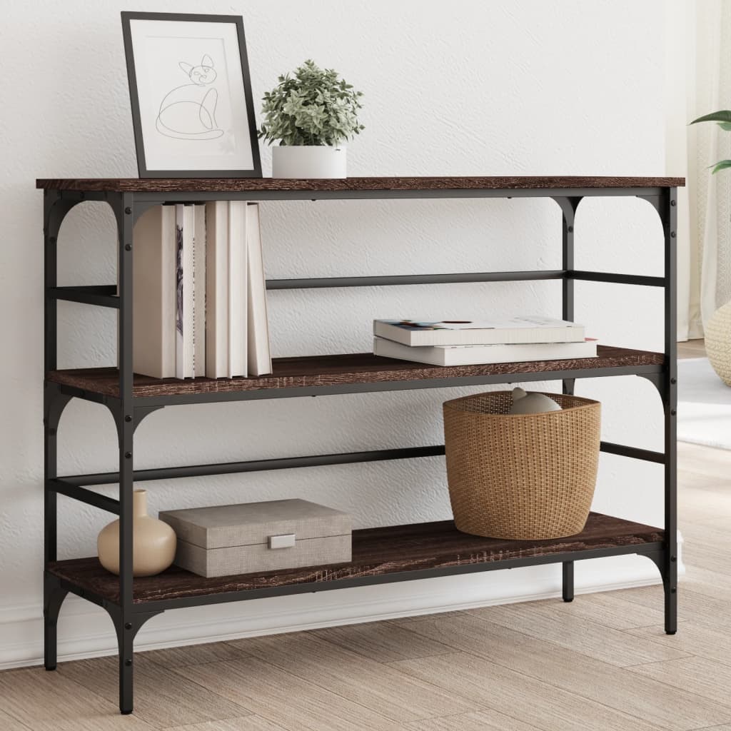 vidaXL Console Table 100x32x75 cm Engineered Wood Black