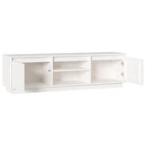 vidaXL Tv-meubel 140x35x40 cm massief grenenhout wit