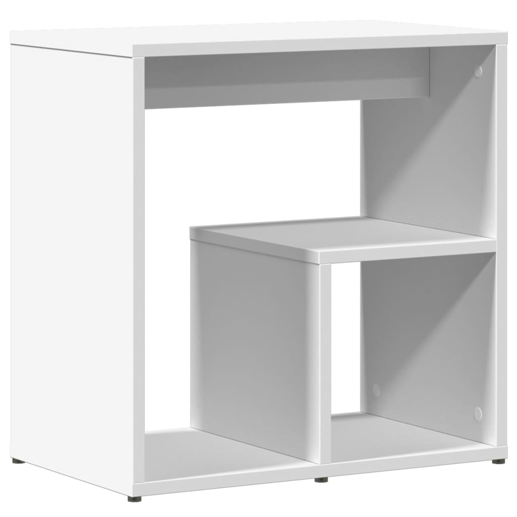 vidaXL Bijzettafel 50x30x50 cm bewerkt hout wit