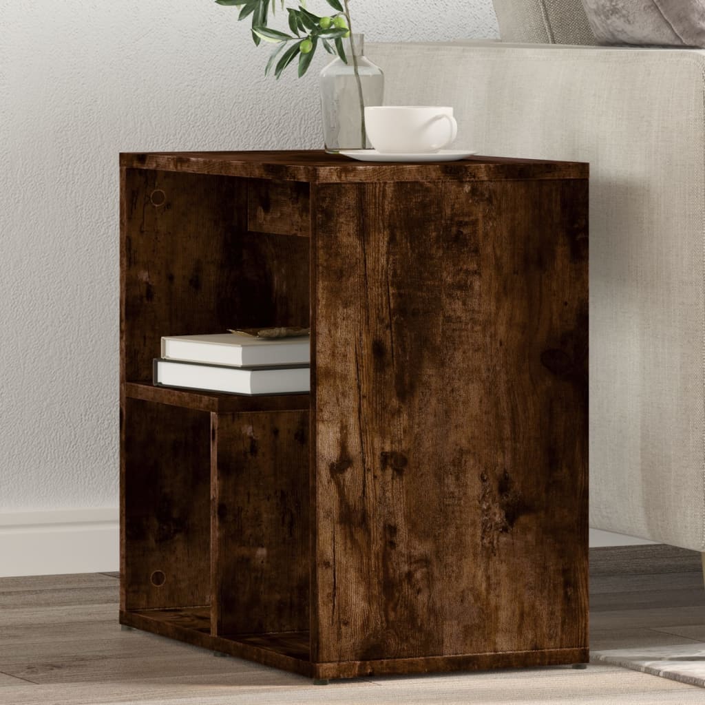 vidaXL Bijzettafel 50x30x50 cm bewerkt hout wit