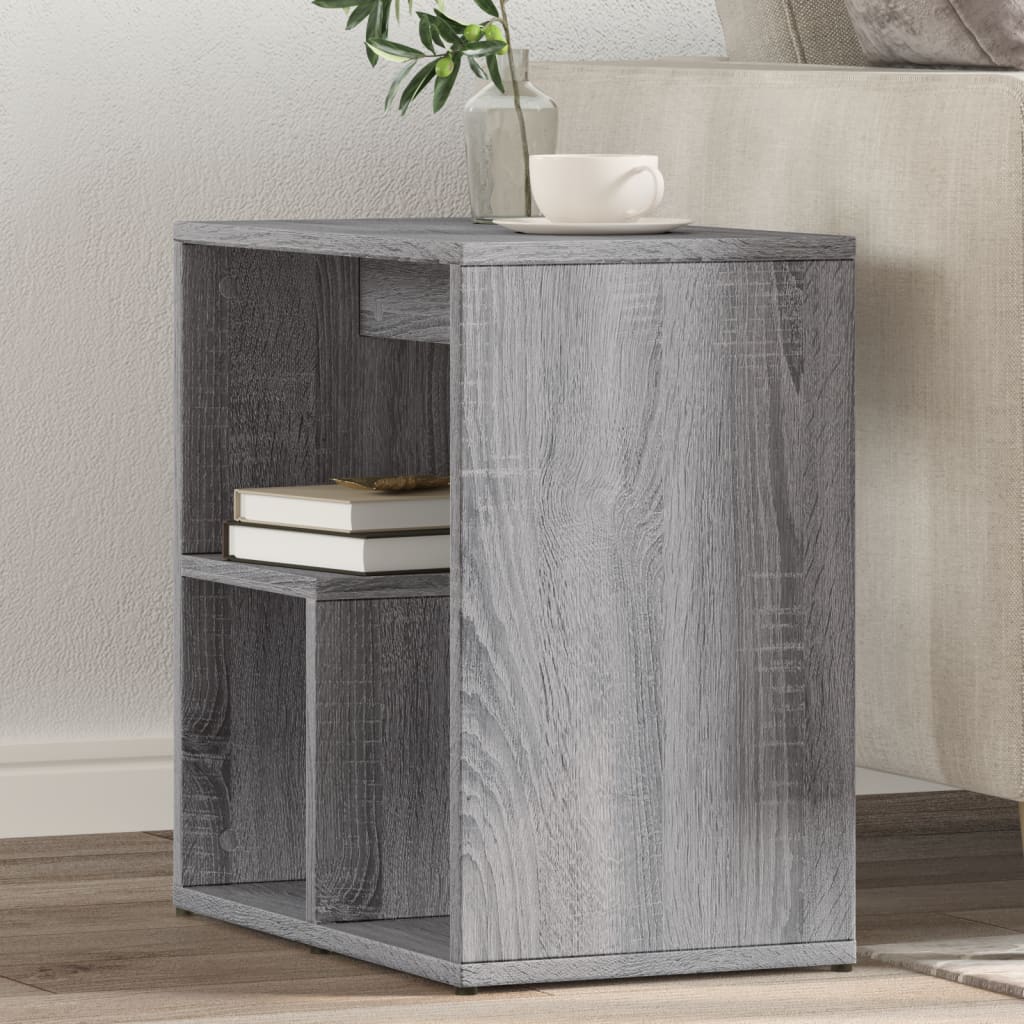 vidaXL Bijzettafel 50x30x50 cm bewerkt hout wit