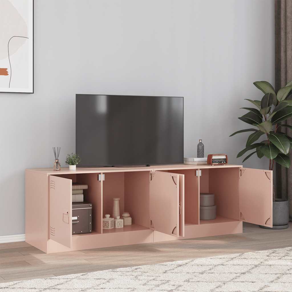 vidaXL Tv-meubel 67x39x44 cm staal zwart