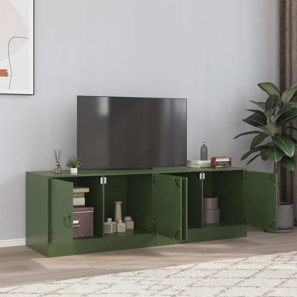 vidaXL Tv-meubel 67x39x44 cm staal zwart