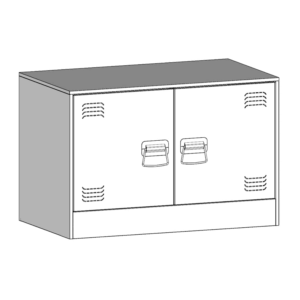 vidaXL Tv-meubel 67x39x44 cm staal zwart