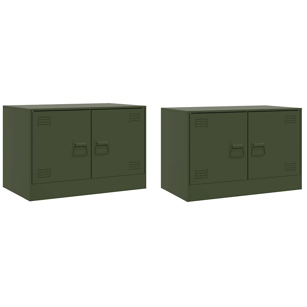 vidaXL Tv-meubel 67x39x44 cm staal zwart