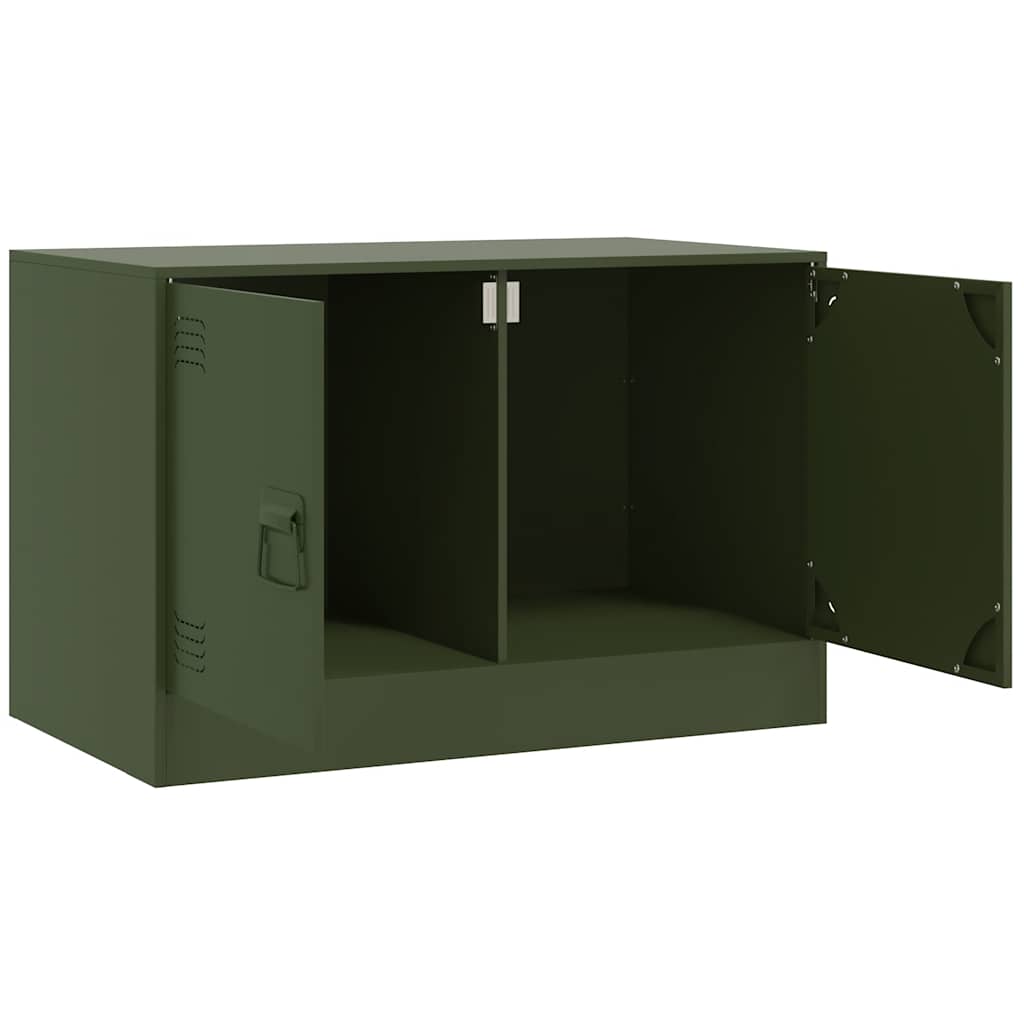 vidaXL Tv-meubel 67x39x44 cm staal zwart