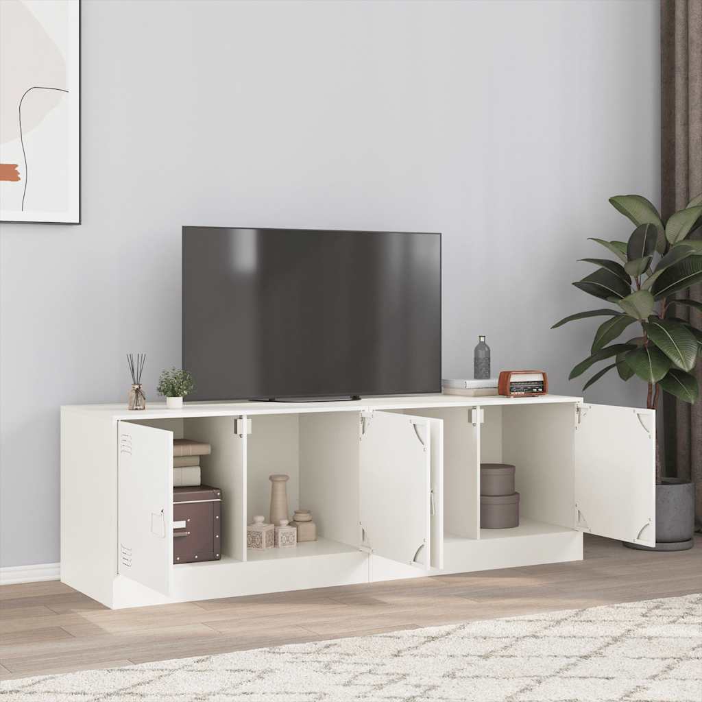 vidaXL Tv-meubel 67x39x44 cm staal zwart