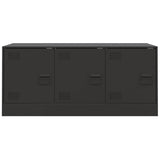 vidaXL Tv-meubel 99x39x44 cm staal zwart