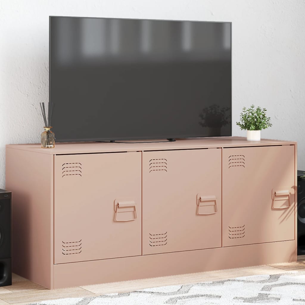 vidaXL Tv-meubel 99x39x44 cm staal zwart