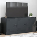 vidaXL Tv-meubel 99x39x44 cm staal zwart