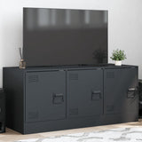 vidaXL Tv-meubel 99x39x44 cm staal zwart