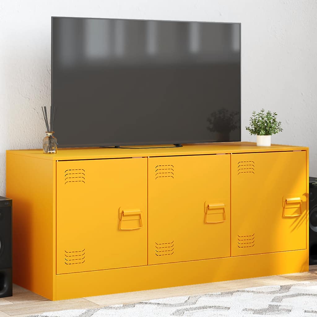 vidaXL Tv-meubel 99x39x44 cm staal zwart