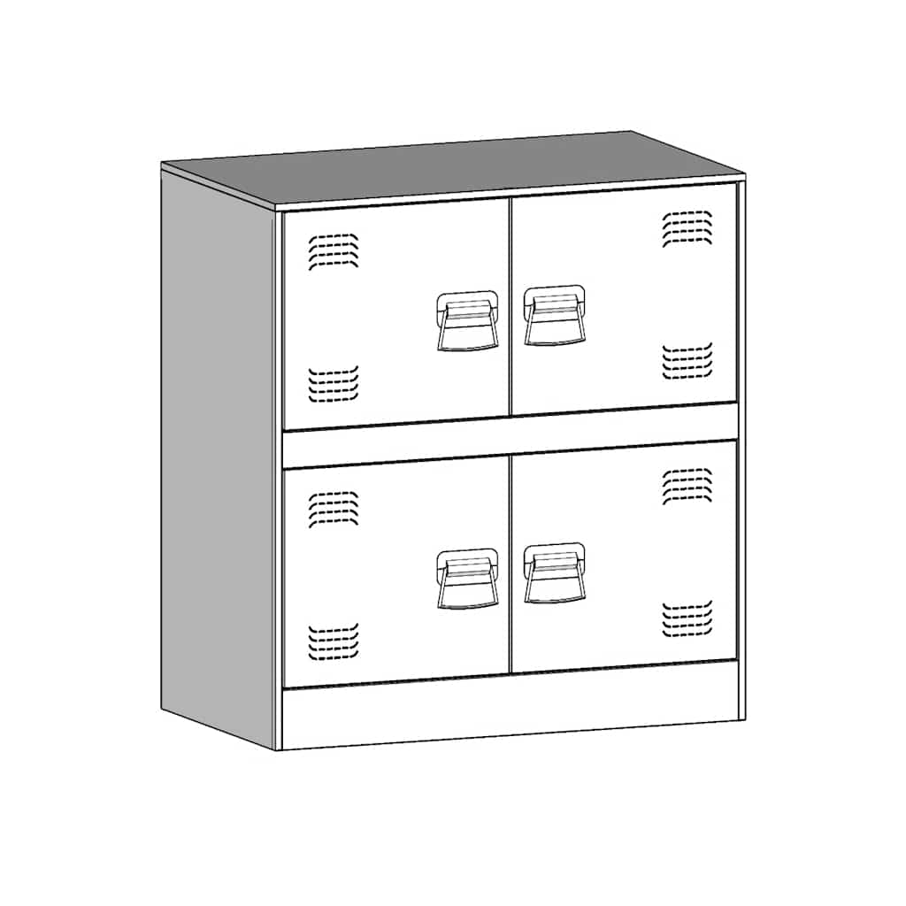 vidaXL Dressoir 67x39x73 cm staal zwart
