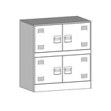 vidaXL Dressoir 67x39x73 cm staal zwart