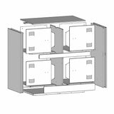 vidaXL Dressoir 67x39x73 cm staal zwart