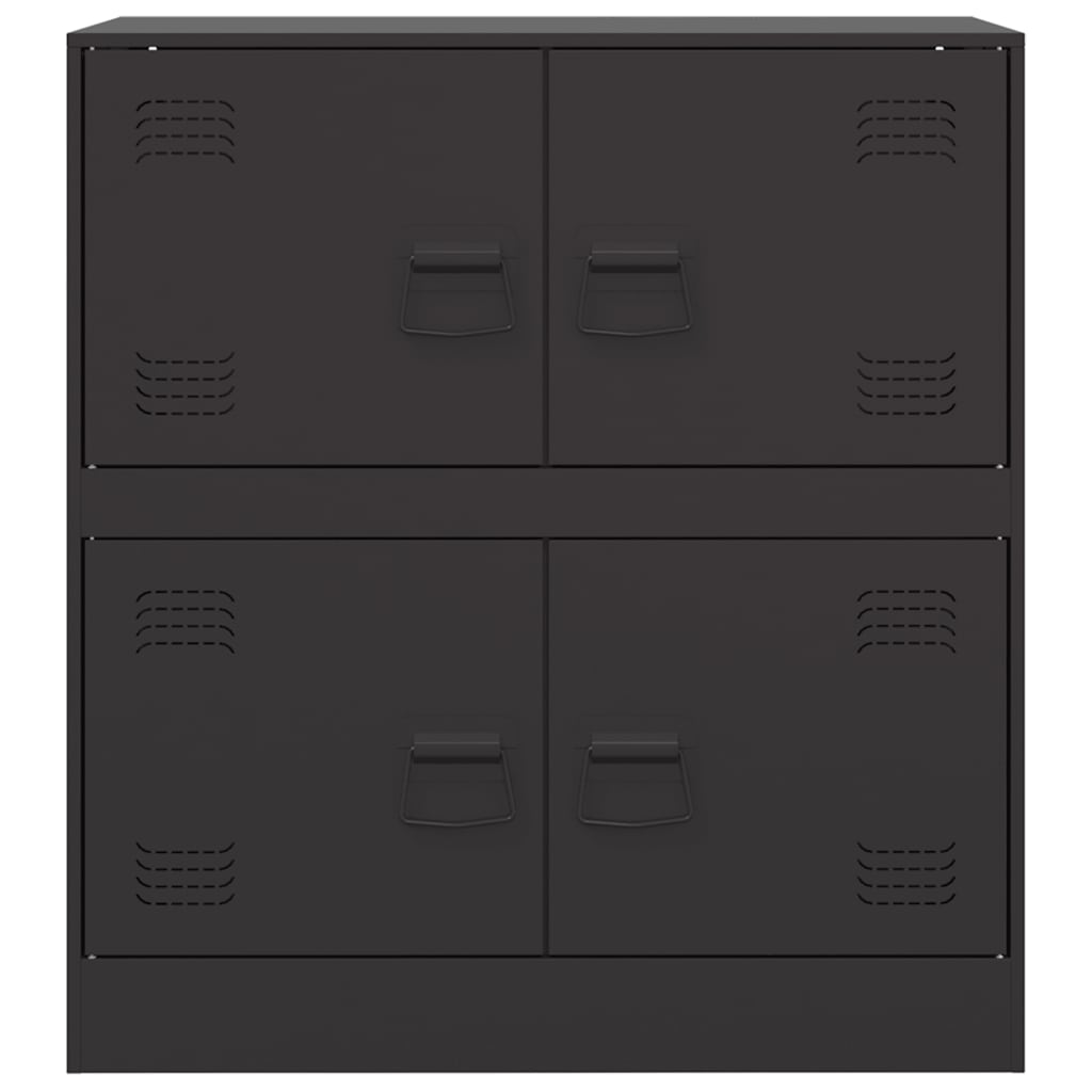 vidaXL Dressoir 67x39x73 cm staal zwart