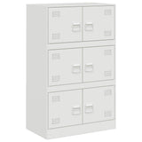 vidaXL Dressoir 67x39x107 cm staal roze