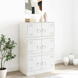 vidaXL Dressoir 67x39x107 cm staal roze