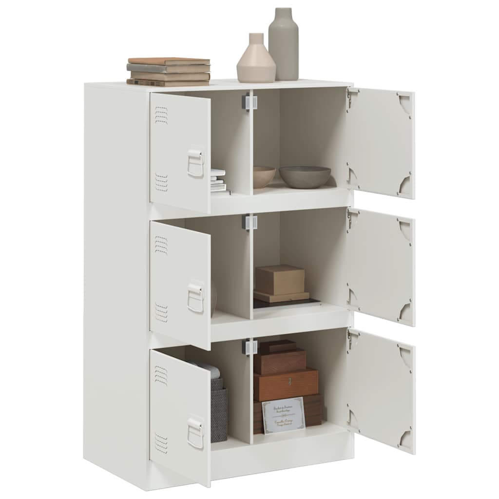 vidaXL Dressoir 67x39x107 cm staal roze