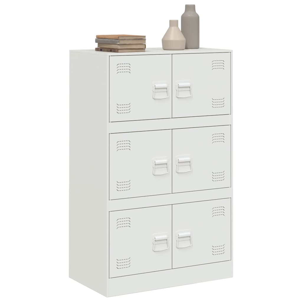 vidaXL Dressoir 67x39x107 cm staal roze