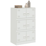 vidaXL Dressoir 67x39x107 cm staal roze