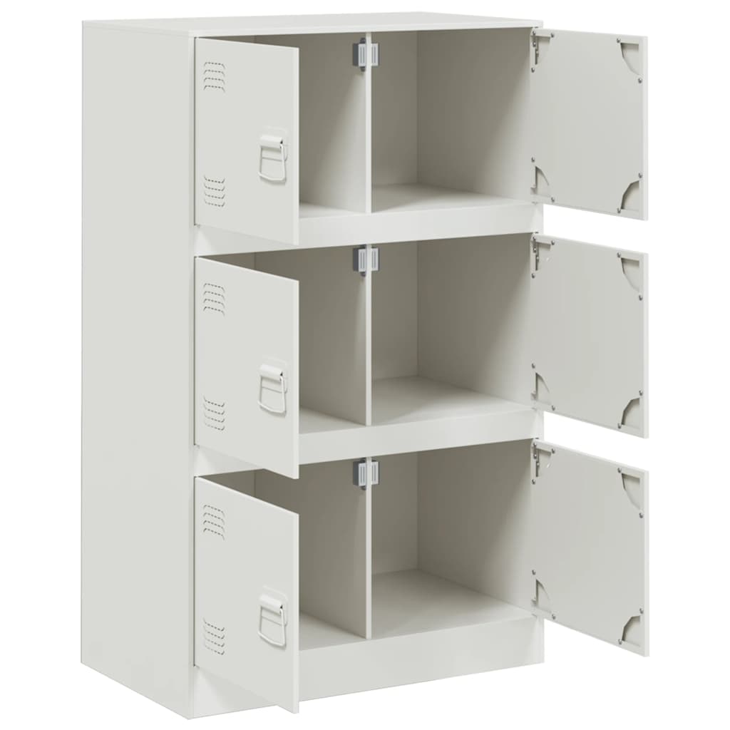 vidaXL Dressoir 67x39x107 cm staal roze