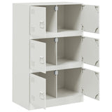 vidaXL Dressoir 67x39x107 cm staal roze