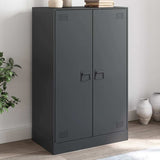 vidaXL Dressoir 67x39x107 cm staal zwart