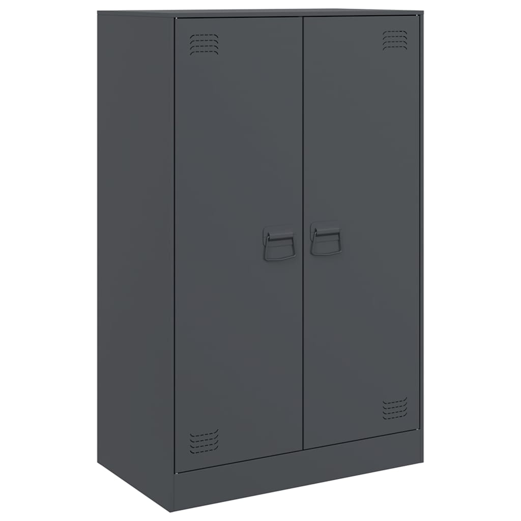 vidaXL Dressoir 67x39x107 cm staal zwart