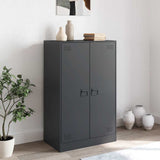 vidaXL Dressoir 67x39x107 cm staal zwart