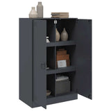 vidaXL Dressoir 67x39x107 cm staal zwart