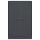 vidaXL Dressoir 67x39x107 cm staal zwart