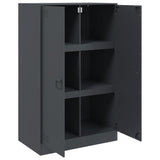 vidaXL Dressoir 67x39x107 cm staal zwart