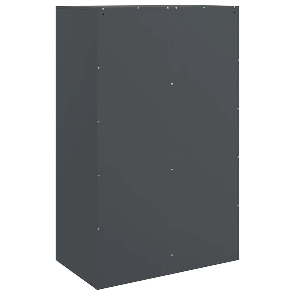 vidaXL Dressoir 67x39x107 cm staal zwart