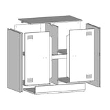 vidaXL Dressoir 67x39x73 cm staal zwart