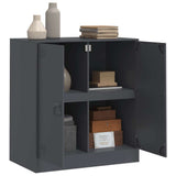 vidaXL Dressoir 67x39x73 cm staal zwart