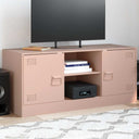 vidaXL Tv-meubel 99x39x44 cm staal zwart