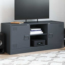 vidaXL Tv-meubel 99x39x44 cm staal zwart