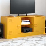 vidaXL Tv-meubel 99x39x44 cm staal zwart