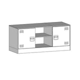 vidaXL Tv-meubel 99x39x44 cm staal zwart