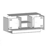 vidaXL Tv-meubel 99x39x44 cm staal zwart