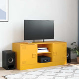 vidaXL Tv-meubel 99x39x44 cm staal zwart