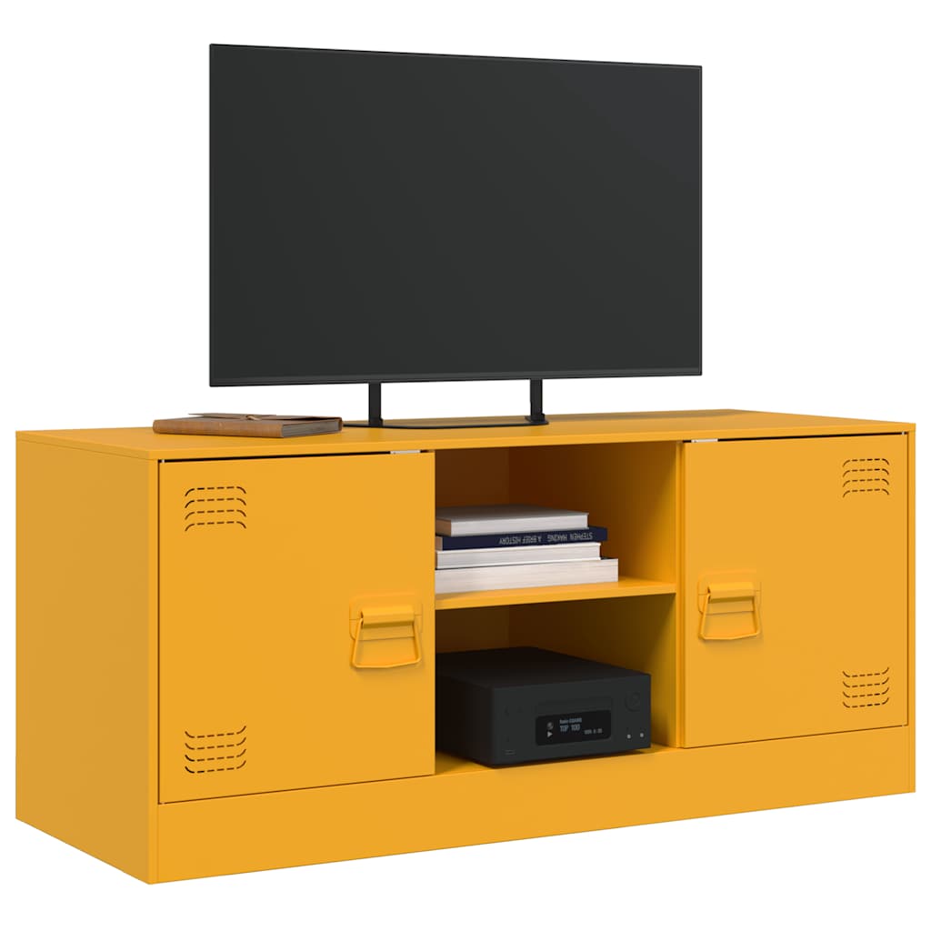 vidaXL Tv-meubel 99x39x44 cm staal zwart