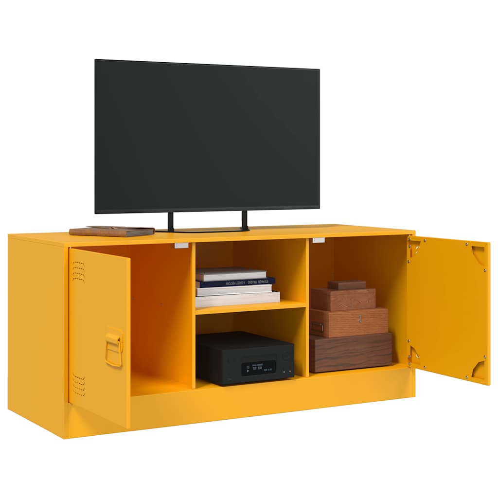 vidaXL Tv-meubel 99x39x44 cm staal zwart