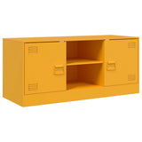 vidaXL Tv-meubel 99x39x44 cm staal zwart