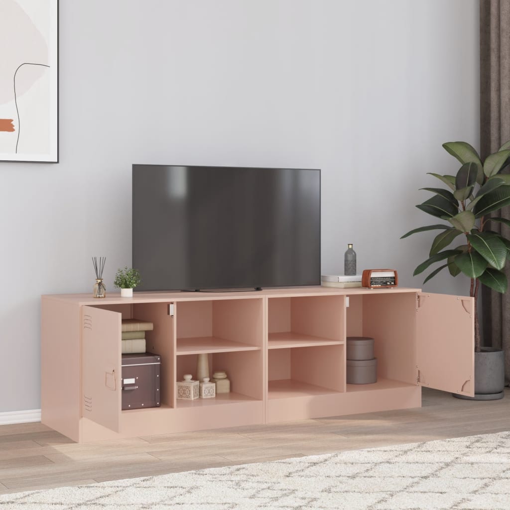 vidaXL Tv-meubel 67x39x44 cm staal zwart